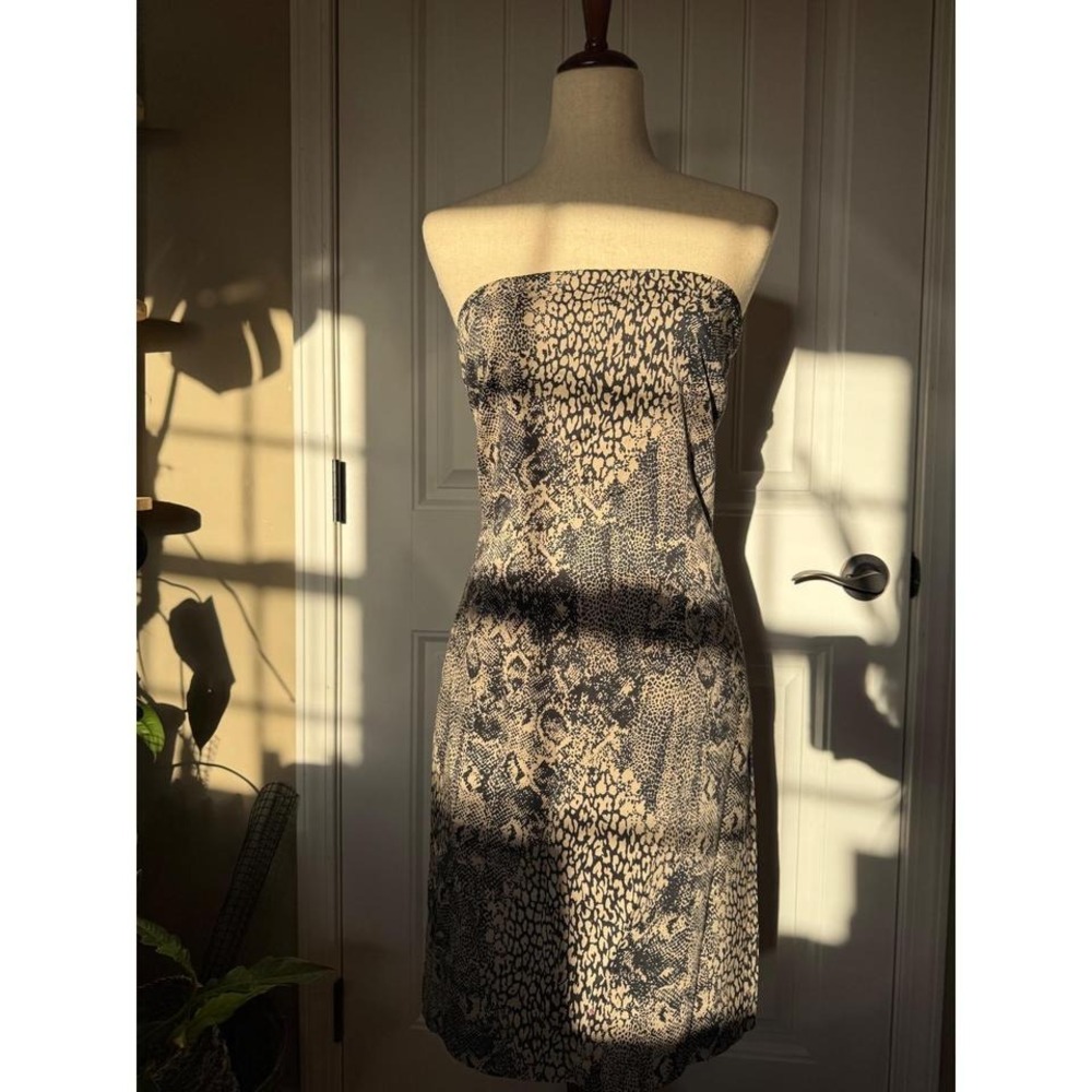 The‎ Limited Strapless Snake Print Dress Size 4 Sheath Zipper Cocktail Party